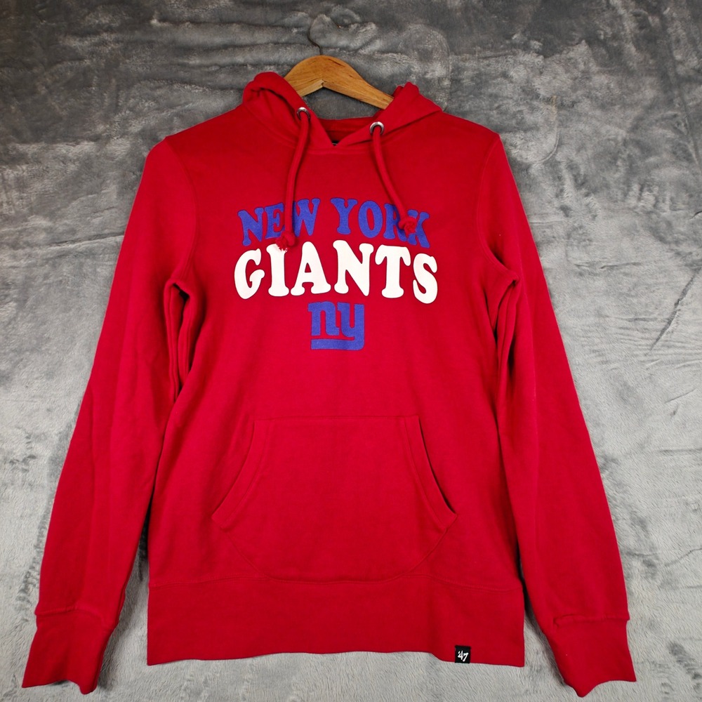 47 Brand New York Giants Hoodie Red Mens Small NFL Football Sweatshirt 0340 - Picture 1 of 11
